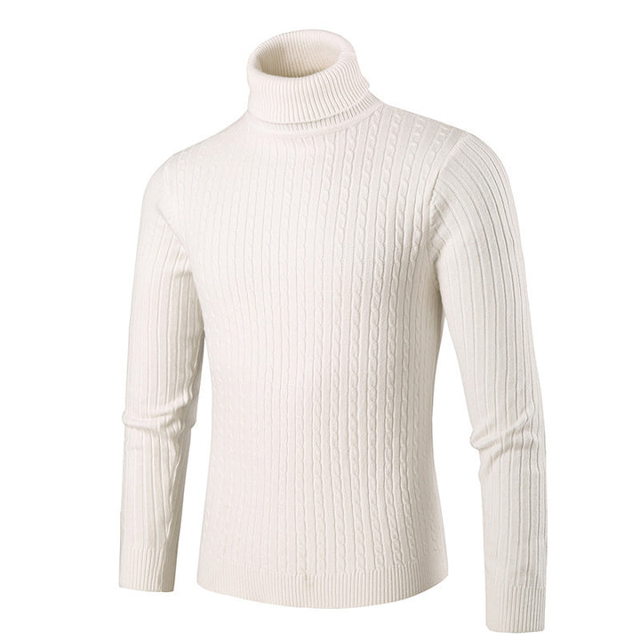 Men's stylish turtleneck sweater made of textured knit Lisslune
