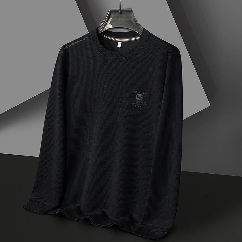 Men's Stylish Long Sleeve Sweater with Structured Rib Design Lisslune
