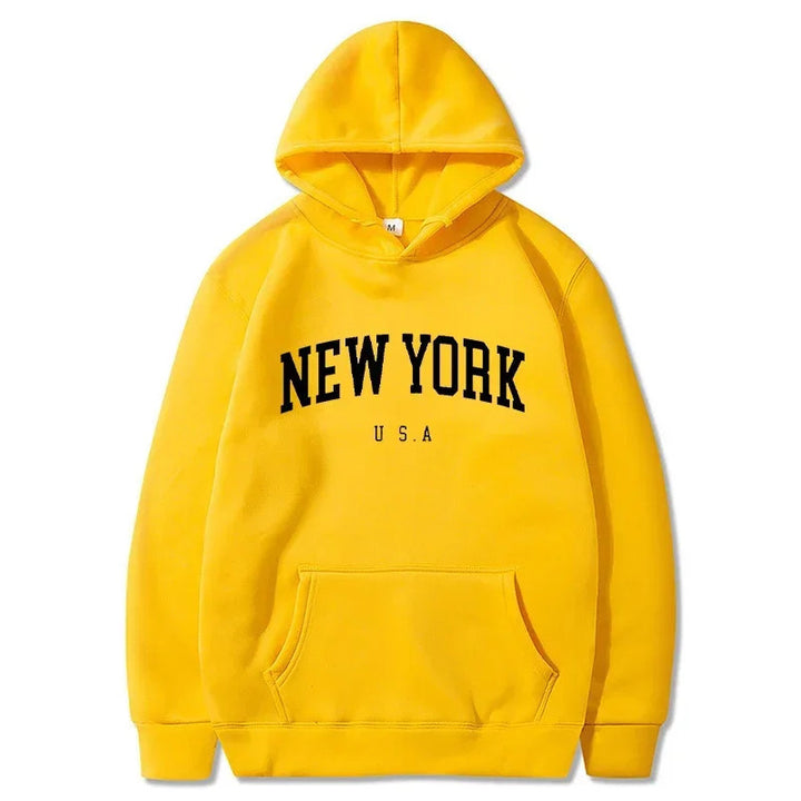Women's hoodie with fashionable New York print and comfortable fit Lisslune