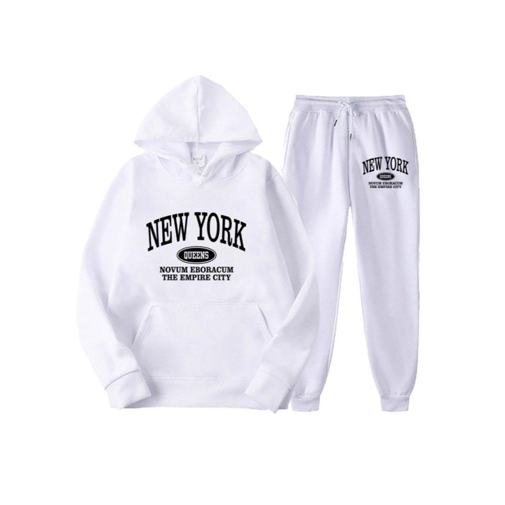Women's hoodie set with versatile lettering and comfortable pockets Lisslune