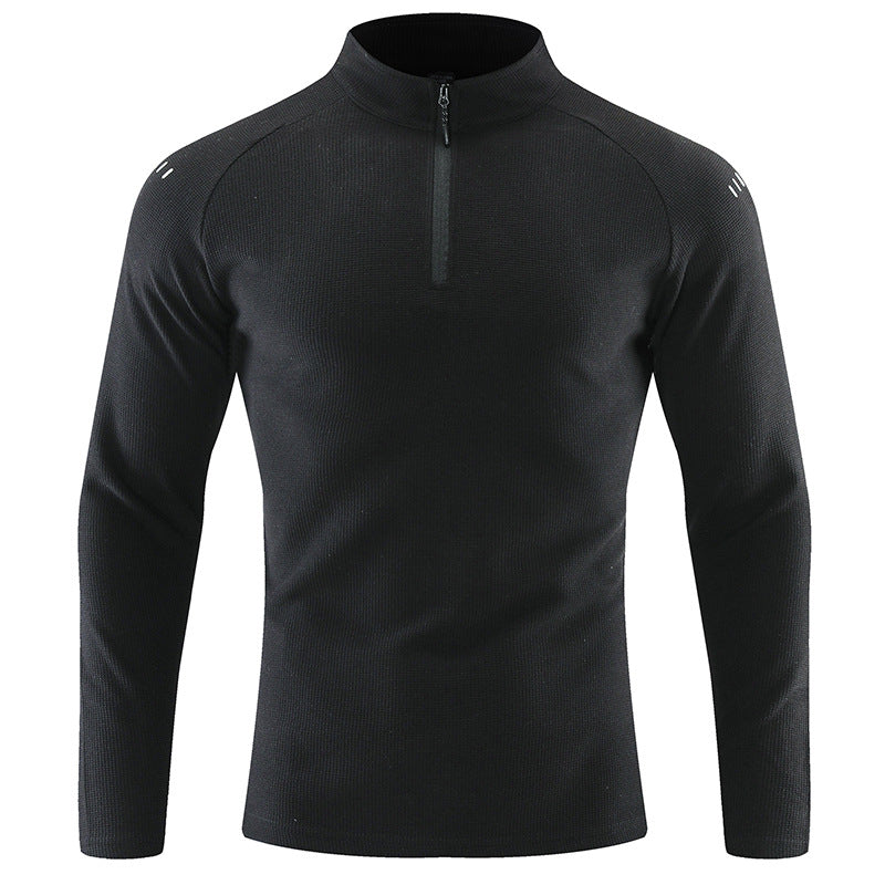 Men's functional sweater with short zipper Lisslune