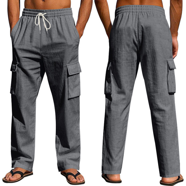 Men's cargo pants with adjustable waistband and practical side pockets Lisslune