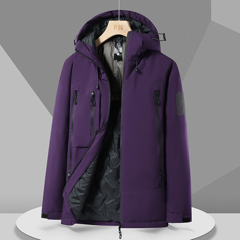 Men's Multifunctional Outdoor Jacket with Weatherproof Membrane and Insulating Lining Lisslune