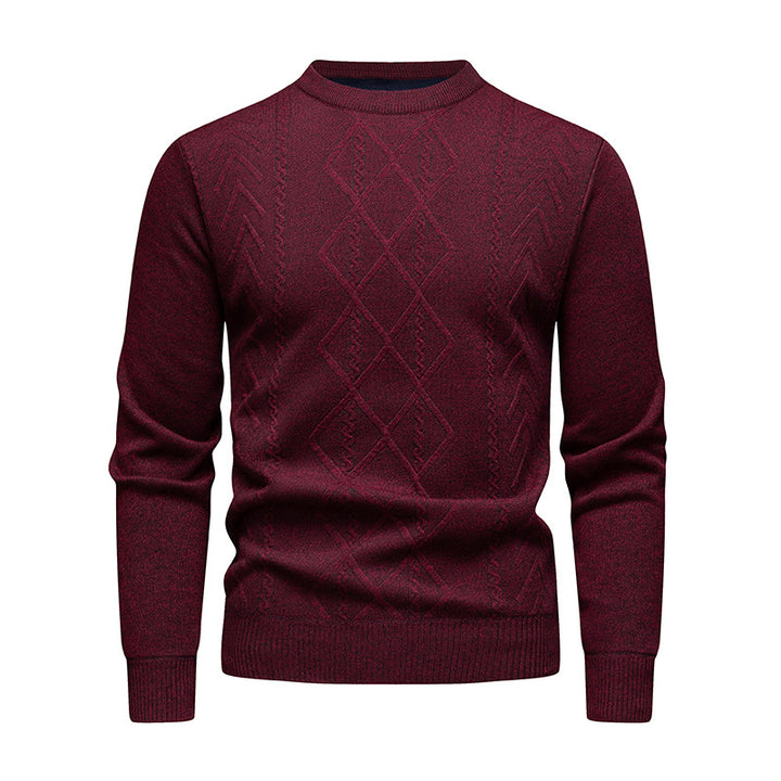 Men's Sweater with Intricate Cable Pattern Lisslune