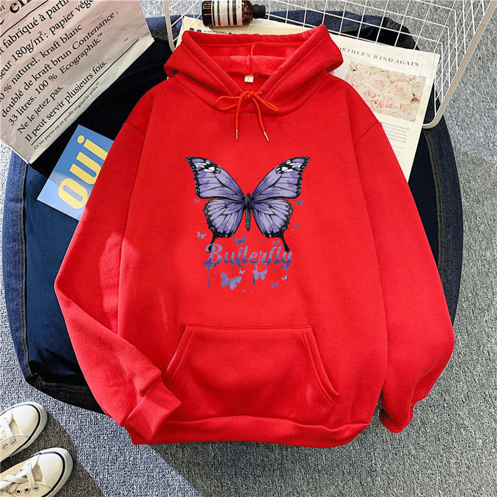 Women's hoodie with colorful butterfly motif Lisslune
