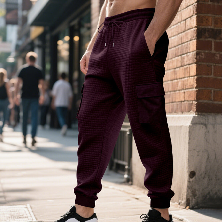 Men's cargo jogging pants with breathable side pockets and elastic waistband Lisslune