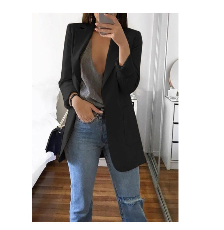 Damen eleganter Blazer mit tailliertem Schnitt und praktischen Taschen Lisslune
