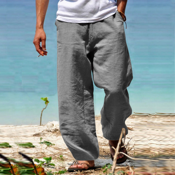 Men's Airy Linen Pants Lisslune