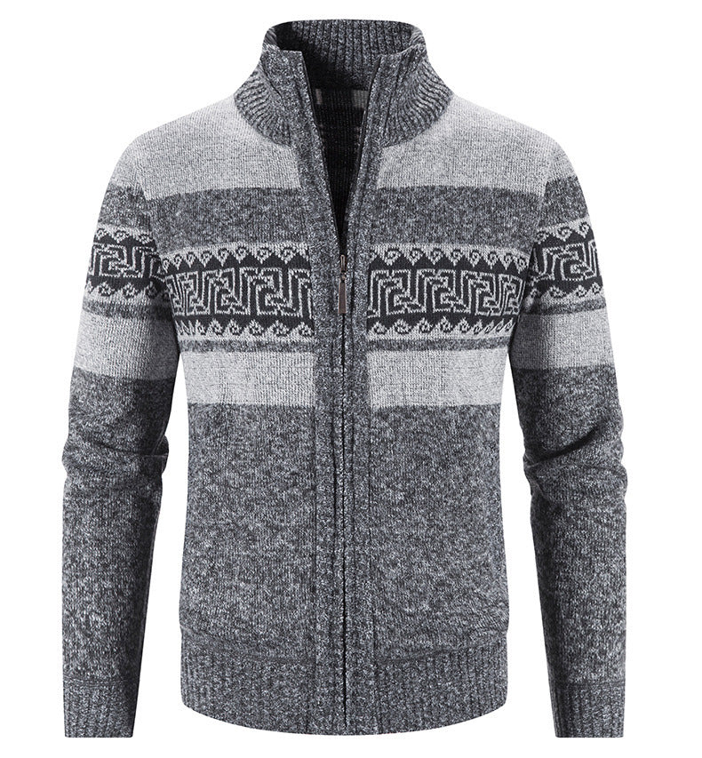 Men's cozy cardigan with zip collar Lisslune