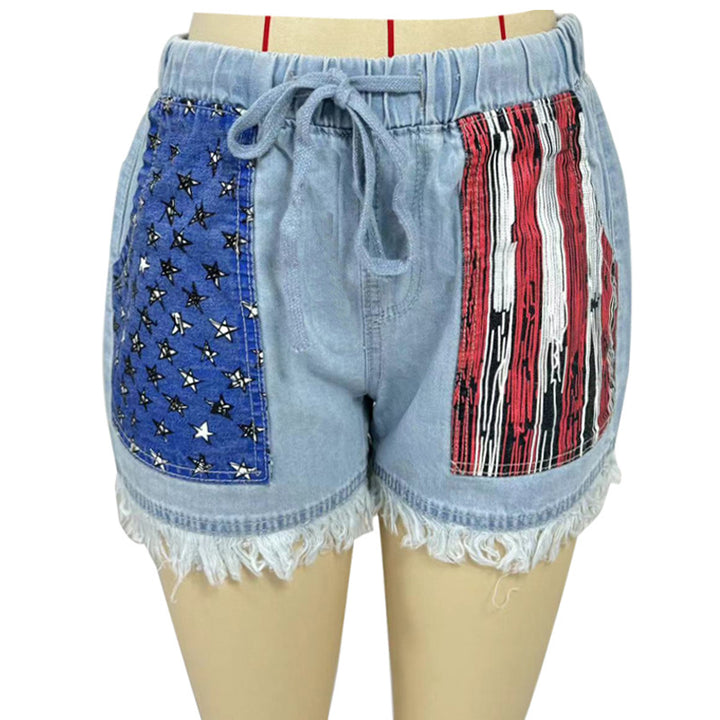 Ladies Denim Shorts with creative pockets Lisslune