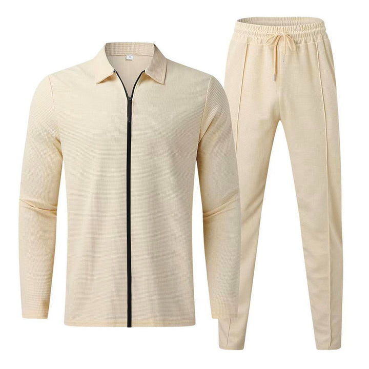 Men's tracksuit with modern zipper and elastic waistband Lisslune