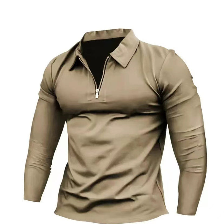 Men's functional shirt with high collar and half zipper Lisslune