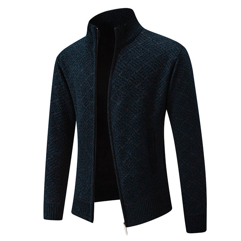 Men's cardigan with modern check pattern Lisslune
