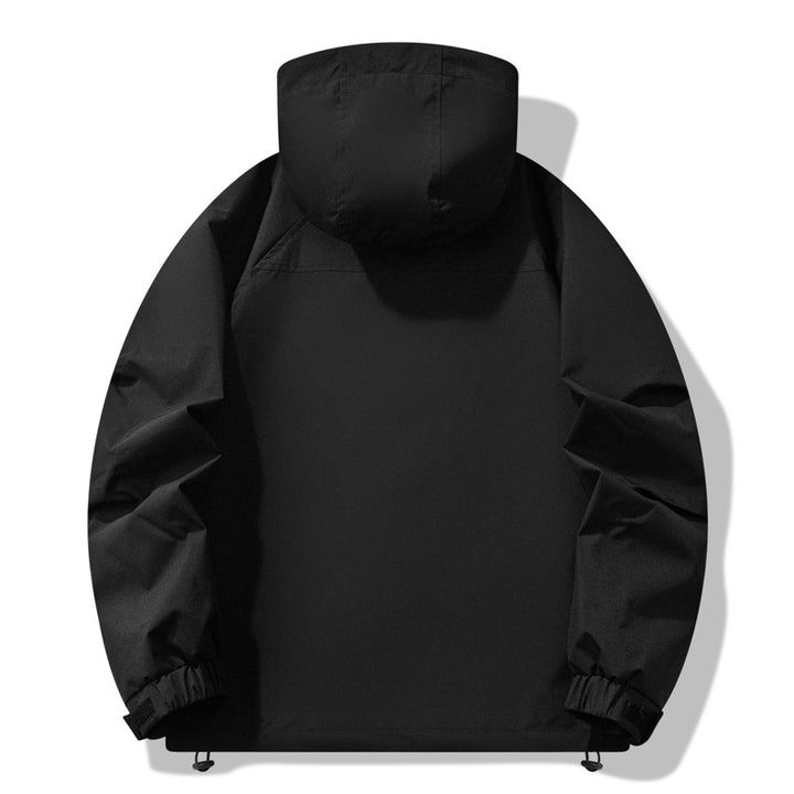 Men's water-repellent outdoor jacket with adjustable hood and functional zip pockets Lisslune