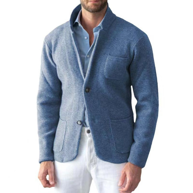 Men's knit blazer with elegant look and practical pockets Lisslune