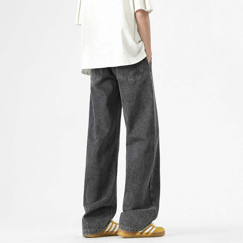 Men's loose-fitting leisure pants with elastic waistband and pockets Lisslune