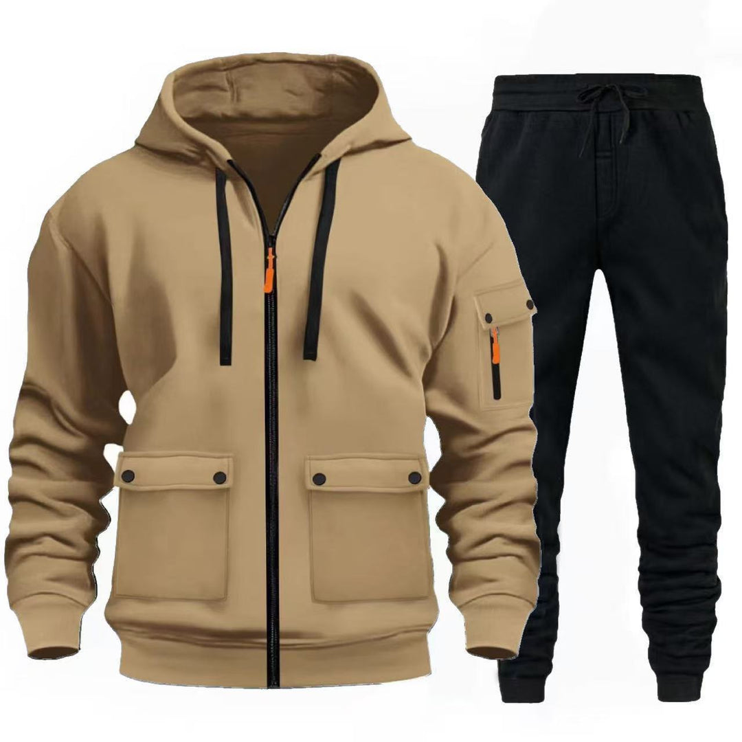 Men's sporty jacket with practical pockets and jogging pants Lisslune