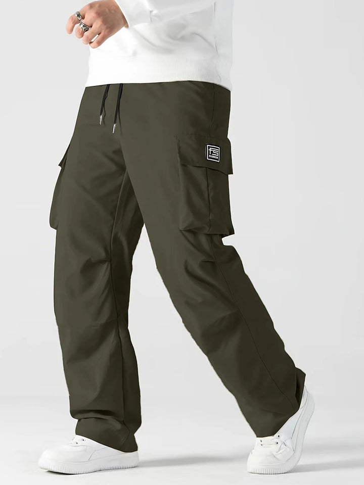 Men's cargo pants with multifunctional pockets and elastic waistband Lisslune