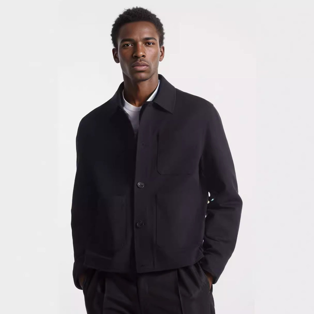 Men's fashionable jacket with patch pockets and high-quality material Lisslune