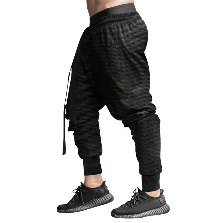 Men's casual harem pants with elastic waistband and side pockets Lisslune