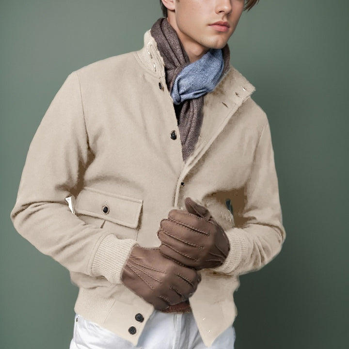 Men's fashionable wool jacket with warm lining Lisslune
