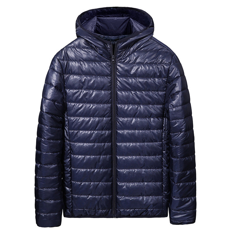 Men's lightweight quilted jacket with hood and water-repellent coating Lisslune
