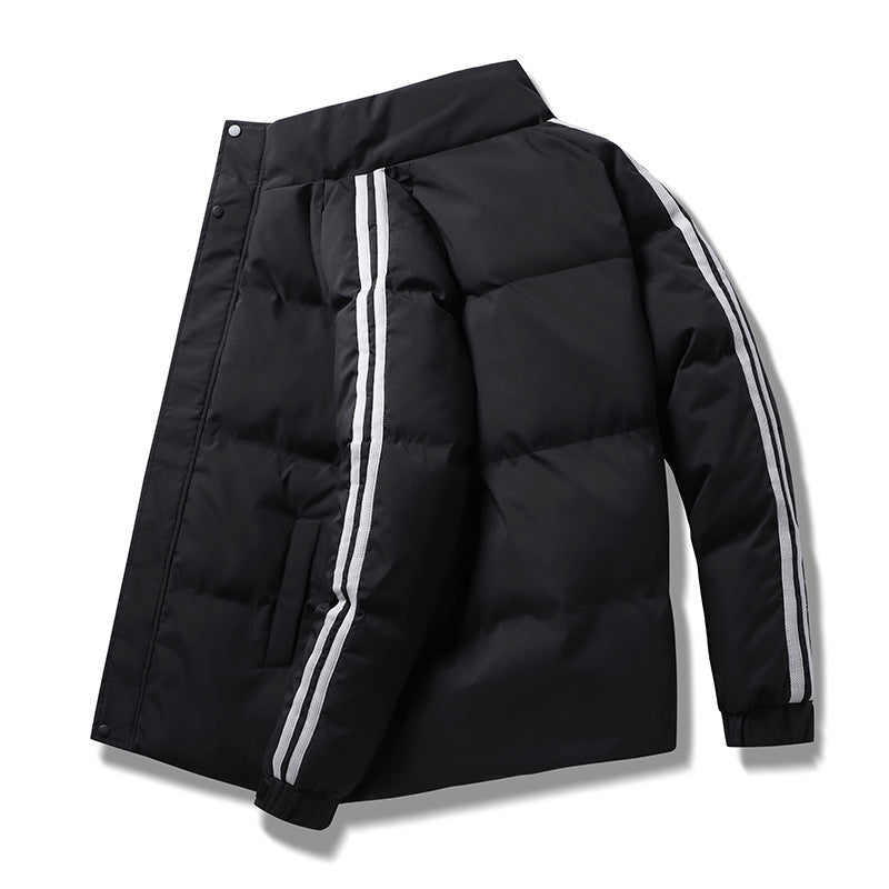Men's Winter Quilted Jacket with Insulating Inner Lining and Adjustable Hood Lisslune