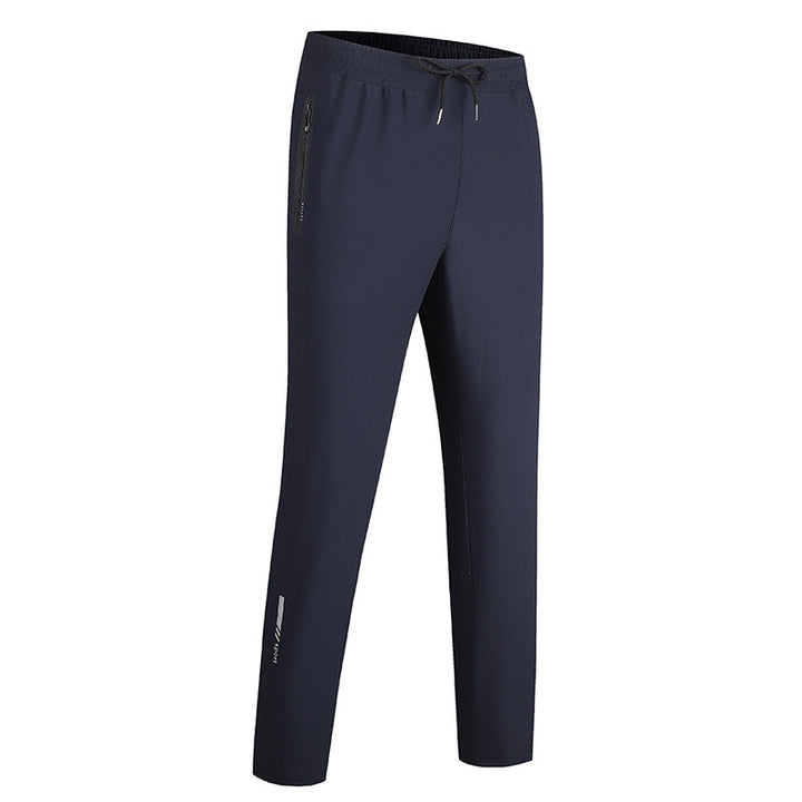 Men's Sporty Jogging Pants with Practical Zipper Pockets and Adjustable Waist Lisslune