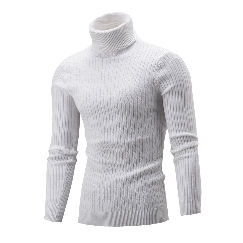 Men's turtleneck sweater in classic rib pattern Lisslune