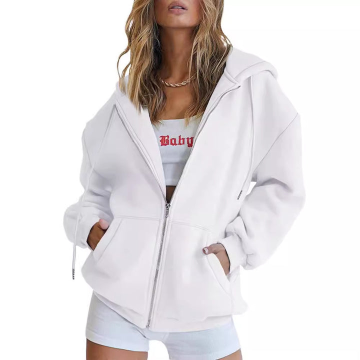 Women's oversized hoodie jacket with practical pockets Lisslune