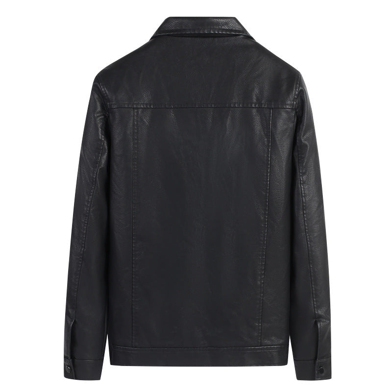 Men's Biker Jacket Made Of Synthetic Leather Lisslune