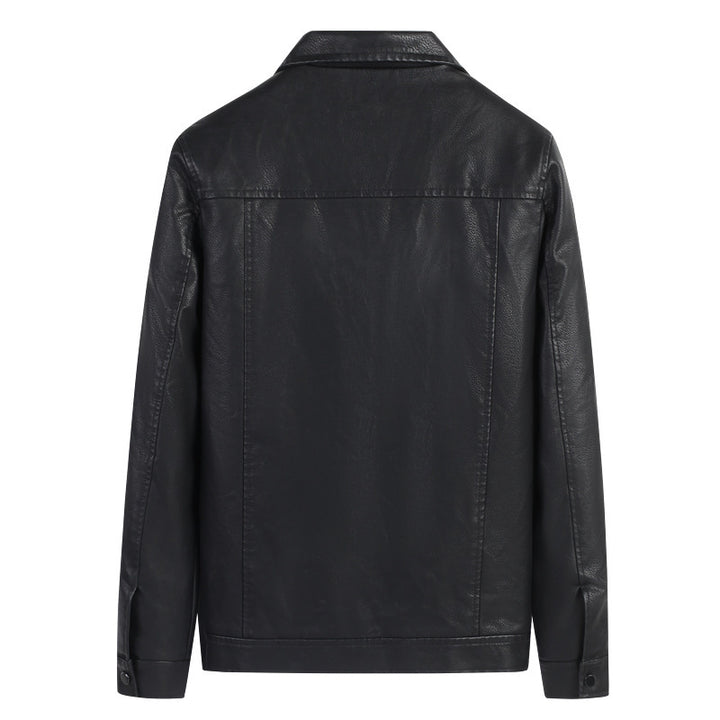 Men's Biker Jacket Made Of Synthetic Leather Lisslune