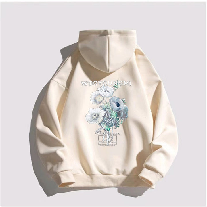 Women's hoodie with artistic floral print Lisslune