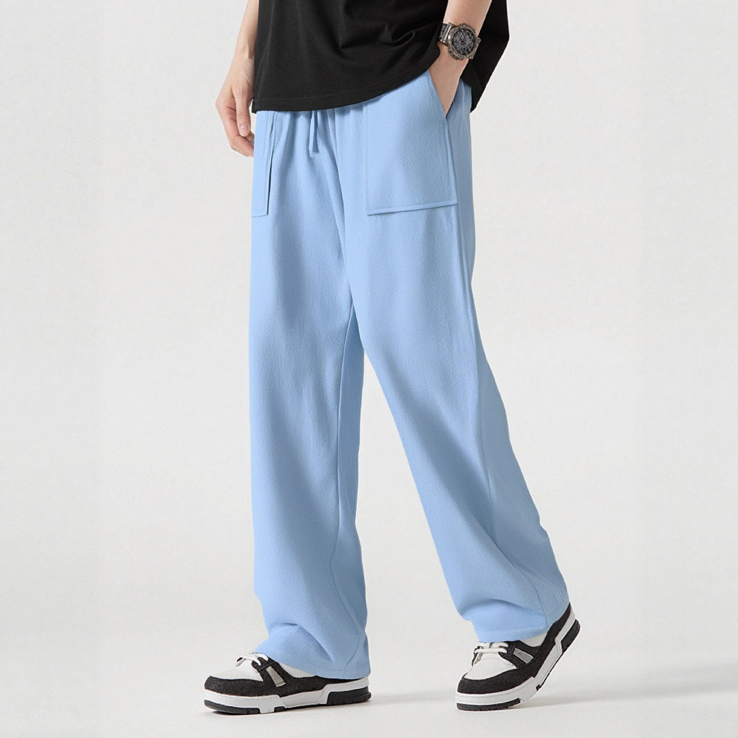 Men's Comfortable Cargo Pants with Practical Pockets and Elastic Waistband Lisslune