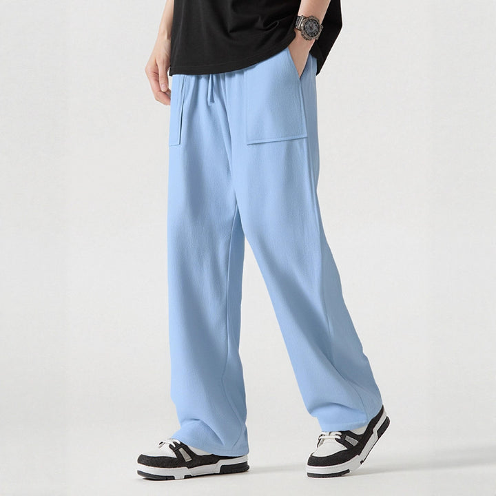 Men's Comfortable Cargo Pants with Practical Pockets and Elastic Waistband Lisslune