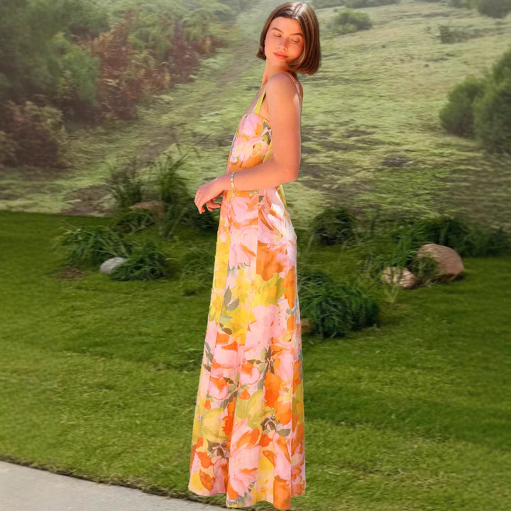 Women's maxi dress with floral patterns Lisslune