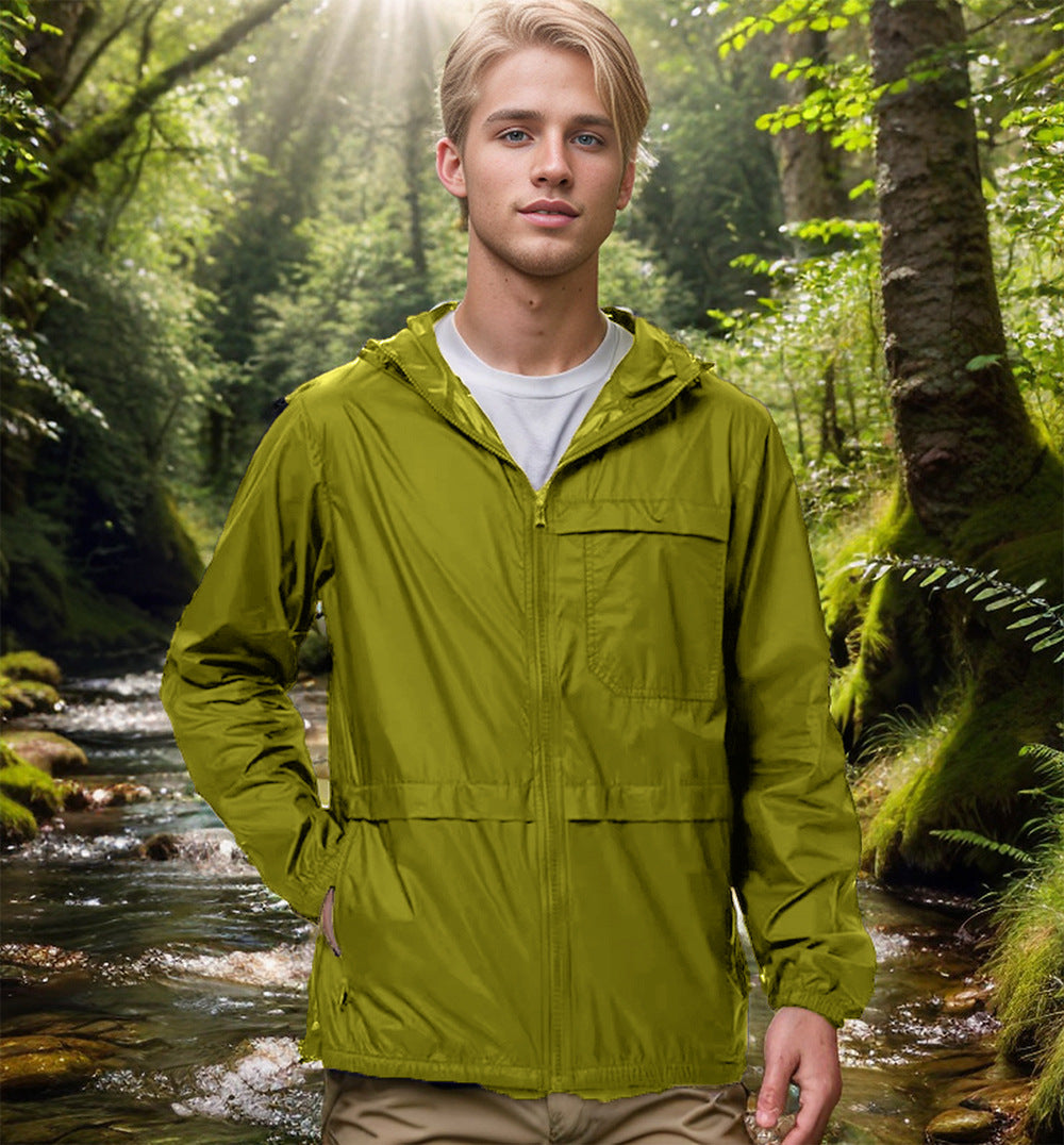 Men's lightweight and breathable outdoor jacket with hood Lisslune