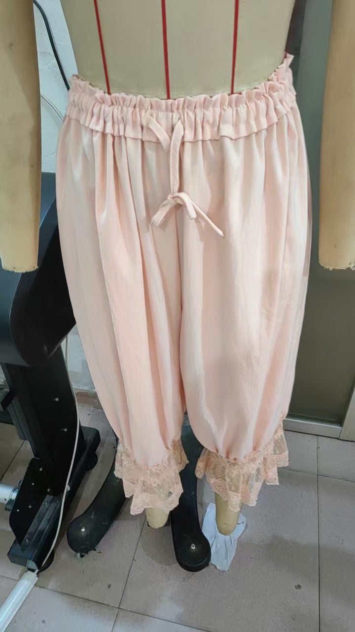 Women's Airy and Elegant Culotte with Lace Trim Lisslune