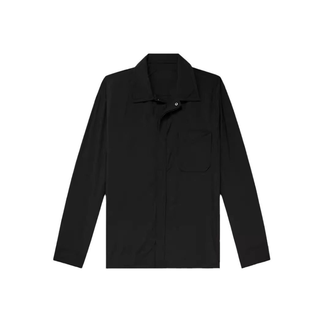 Men's versatile shirt blouse with patch pocket and stylish collar Lisslune