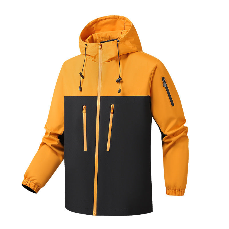 Men's Sporty Functional Jacket with Hood and Water-Repellent Coating Lisslune