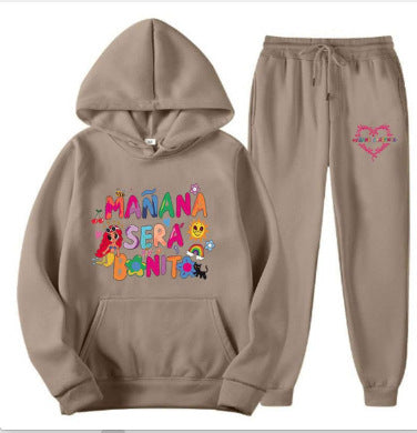 Women's Sweatshirt and Jogging Pants Set with Colorful Print Lisslune