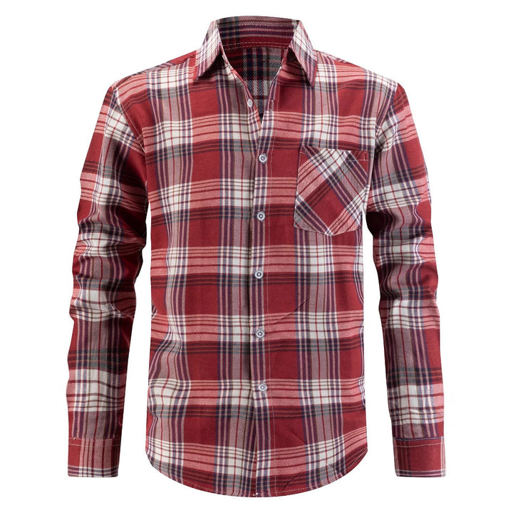 Men's casual flannel shirt with various check patterns Lisslune
