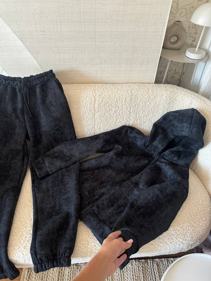 Women's sporty fleece tracksuit Lisslune