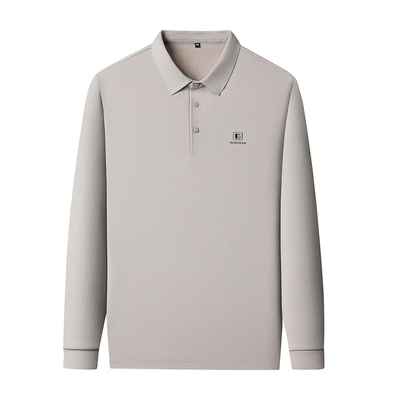 Men's elegant polo shirt with textured surface Lisslune