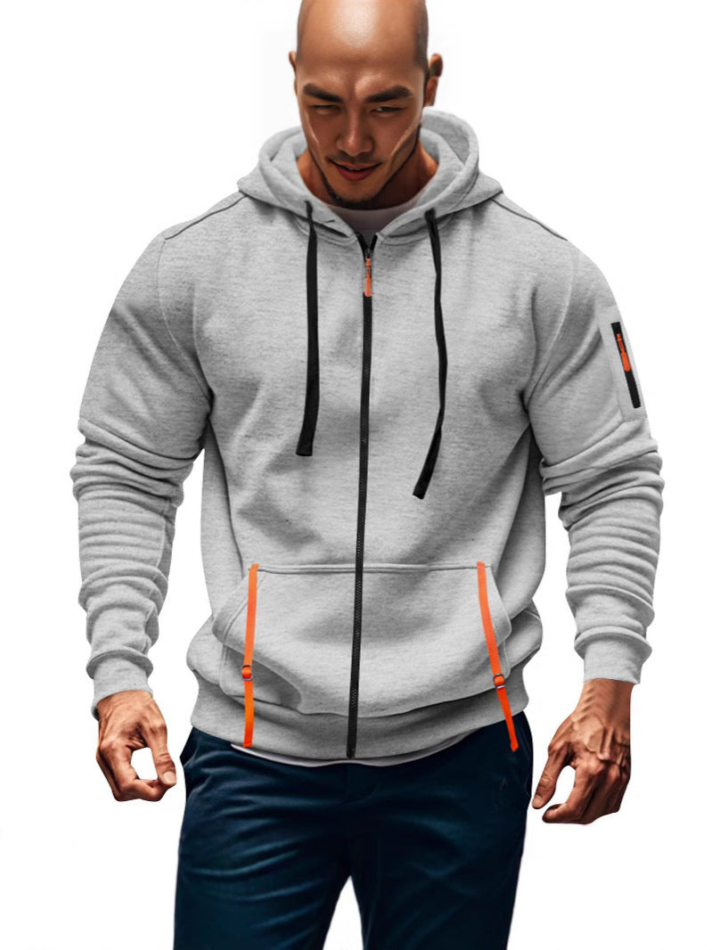 Men's sporty hoodie with practical zippered pockets Lisslune