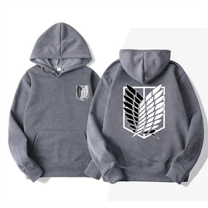 Women's hooded sweatshirt with modern anime design and practical kangaroo pocket Lisslune