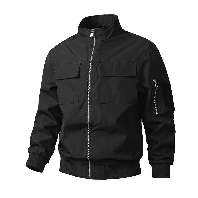 Men's multifunctional utility jacket with practical pockets and windproof design Lisslune
