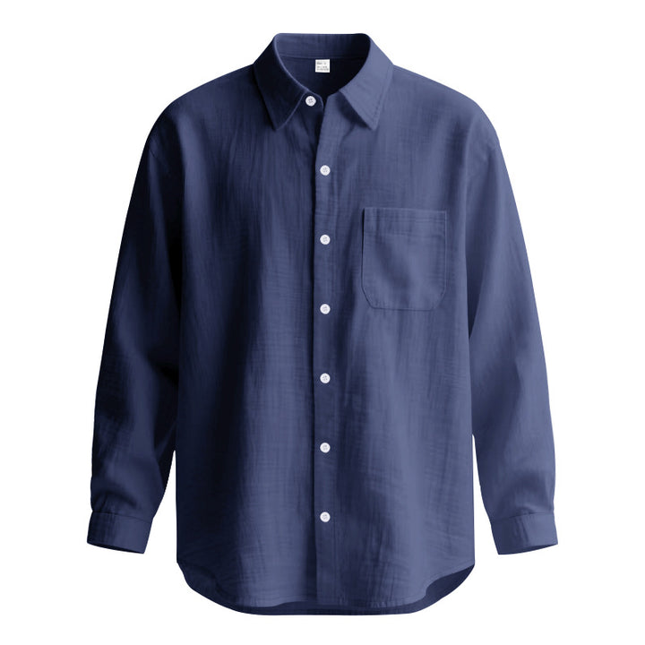 Men's Long Sleeve Shirt made of Breathable Fabric with Elegant Cut Lisslune