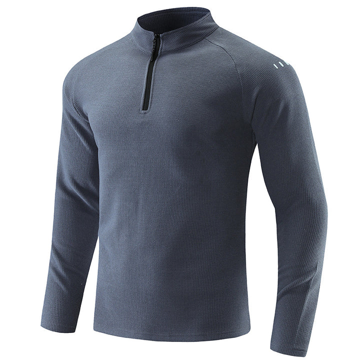 Men's functional sweater with short zipper Lisslune