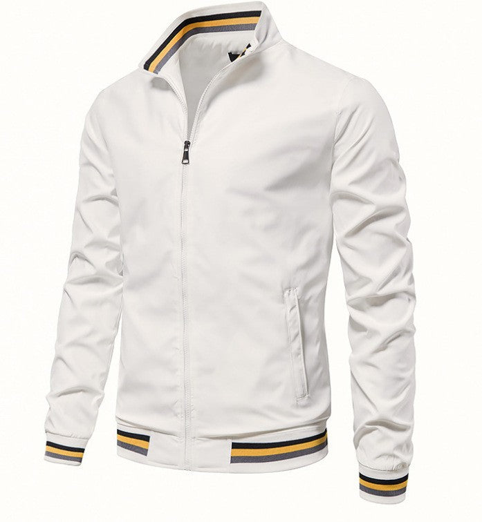 Men's fashion bomber jacket with elastic cuffs Lisslune